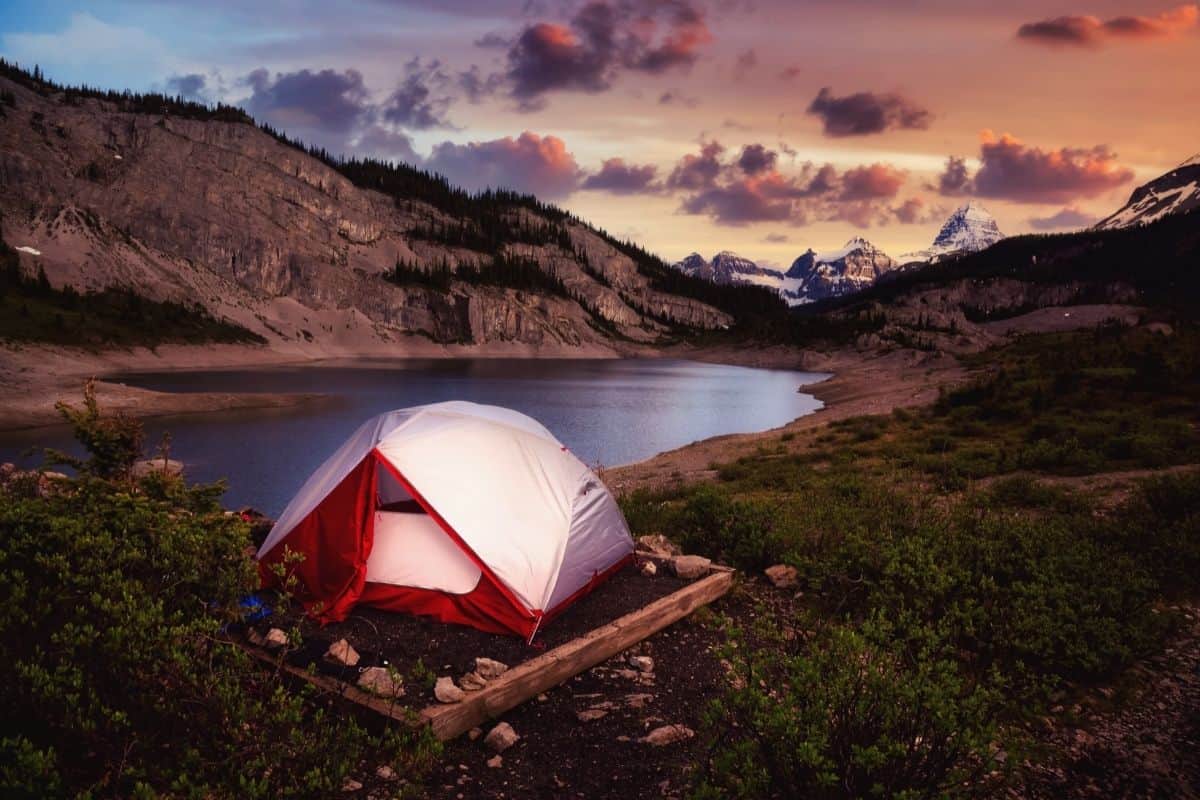 MSR Hubba Hubba NX pitched in Mt Assiniboine Province
