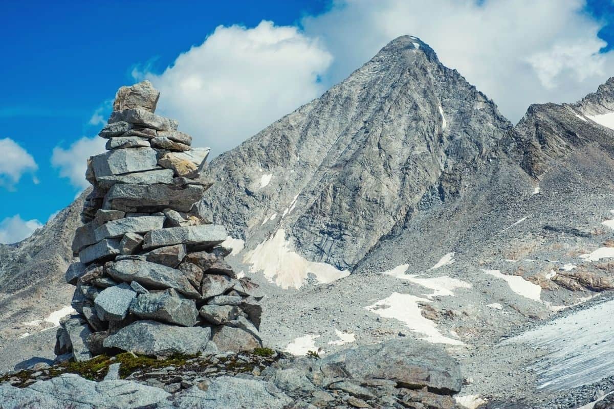 rock cairn near Vedrette di Ries, Italy