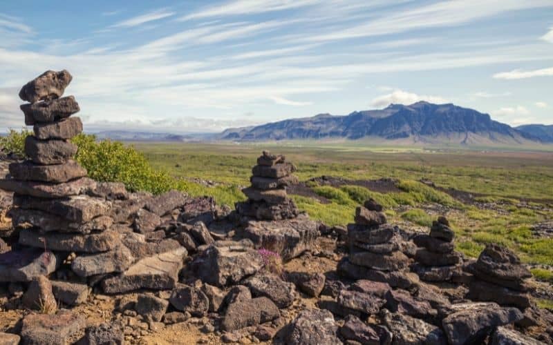 Rock cairns in Iceland