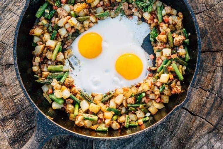 Asparagus-Pancetta-One-Pot-Camping-Breakfast-Skillet-Hash-9