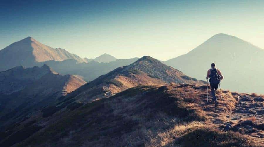 Hiker in Tatra Mountains