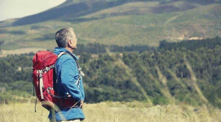 Older Man On Hike intext
