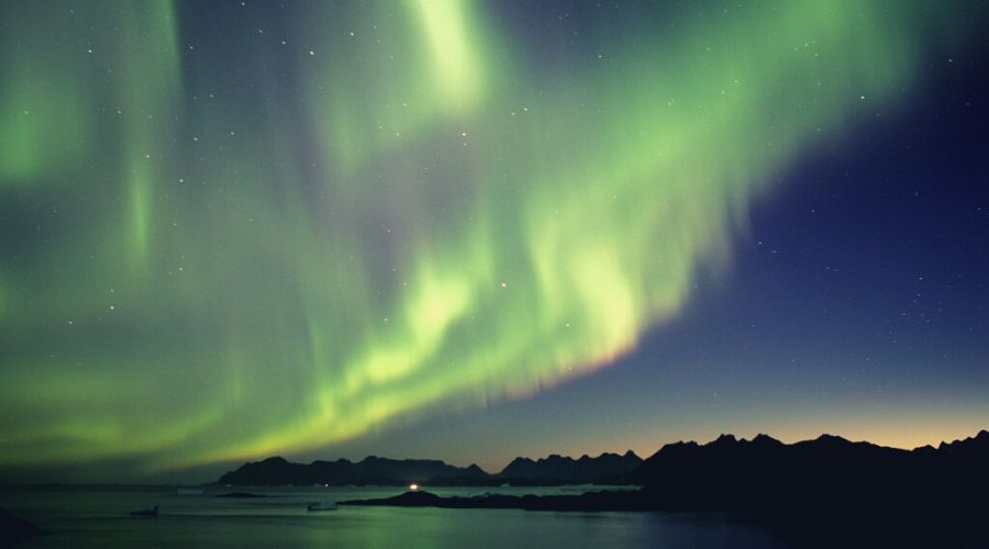 Northern Lights over Greenland intext