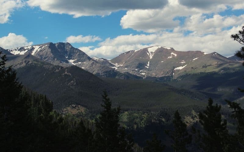 Ypsilon Mountain and Fairchild Mountain, rocky mountain national park