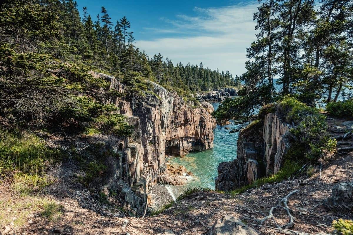 Craggy coastline in Acadia National Park