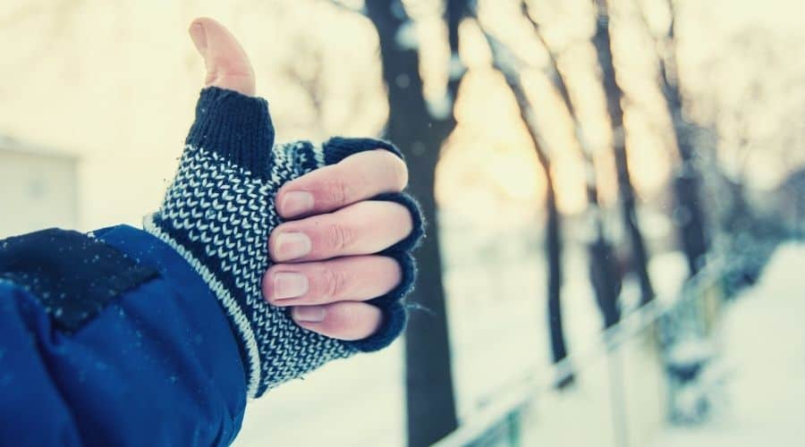 liner gloves can help keep hands warm