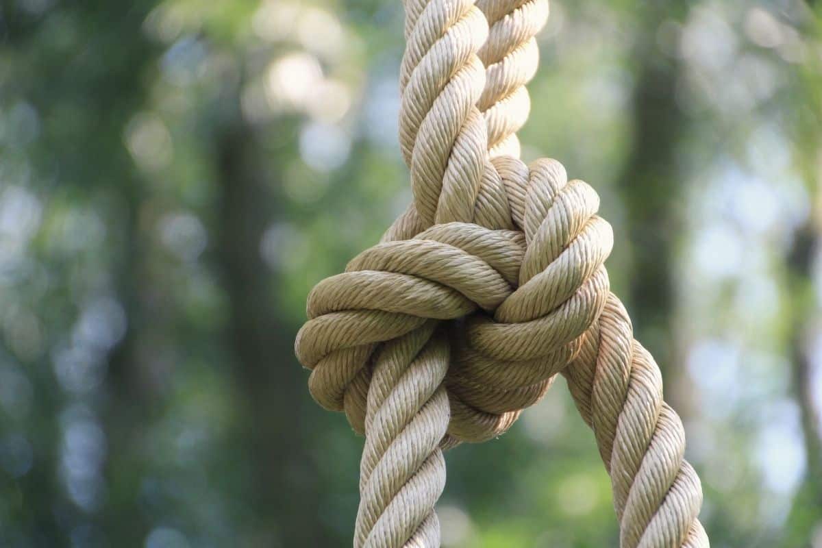 Close up of kotted rope