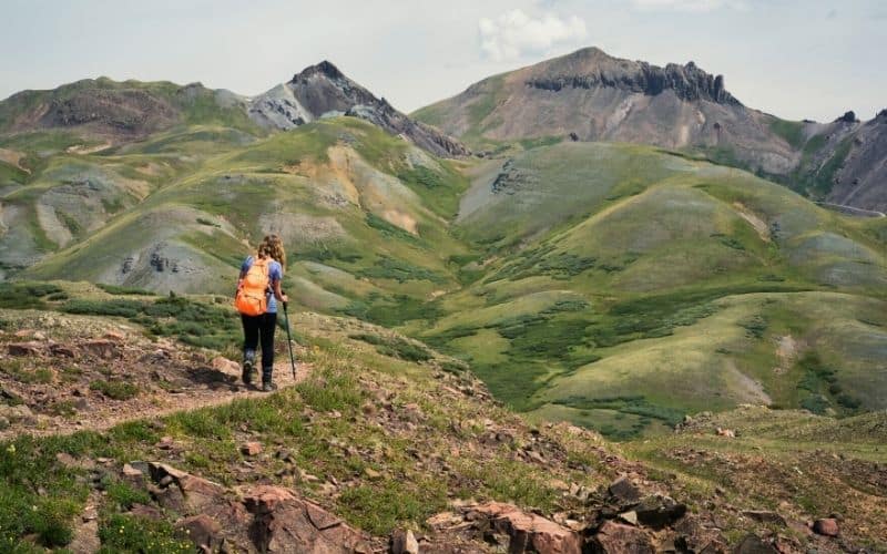 Hiker on the Continental Divide Trail