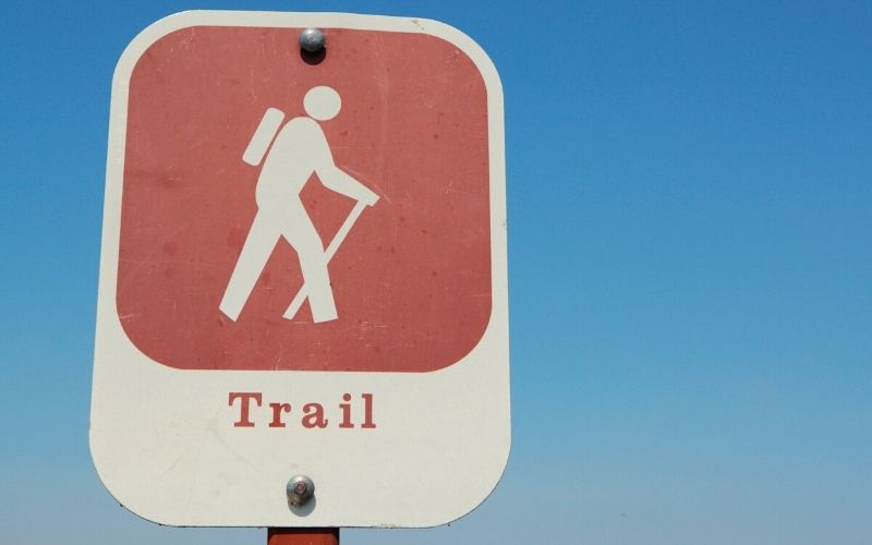 Trail sign in Texas