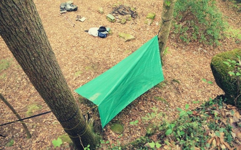 hammock tarp in diamond config