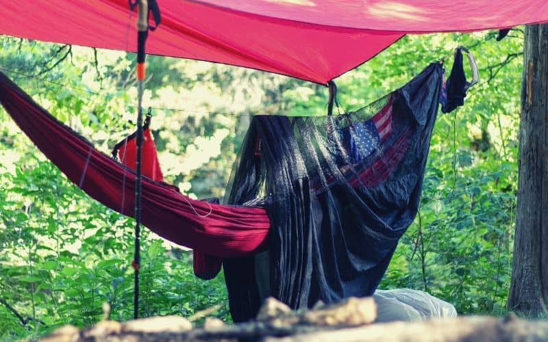 hammock with bug net and rain fly