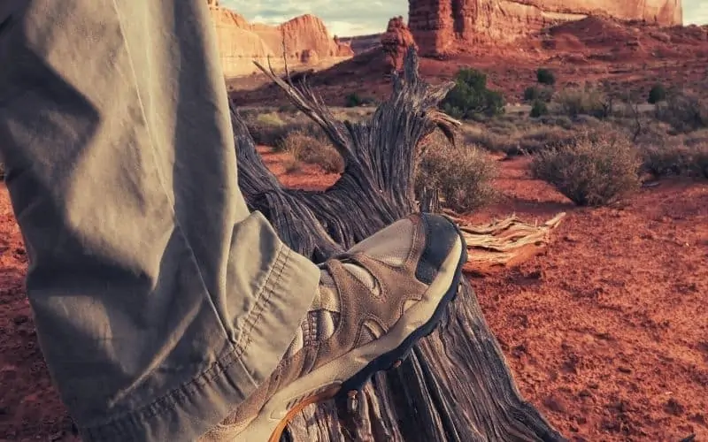 hiking pants and boots in utah