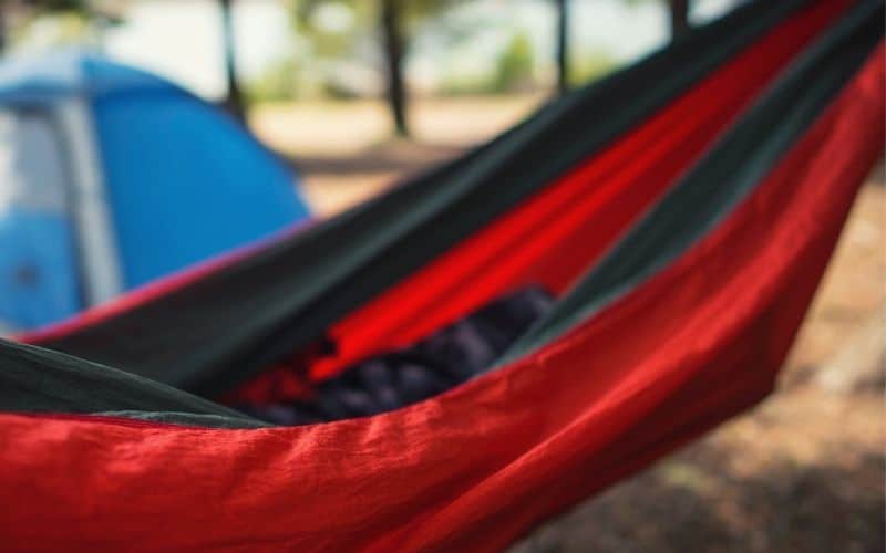 Close up of hammock fabric