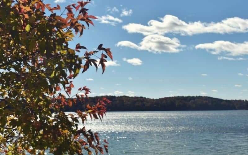 View across Elkhart Lake in Wisconsin