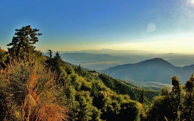 Views over San Bernardino National Park at sunrise