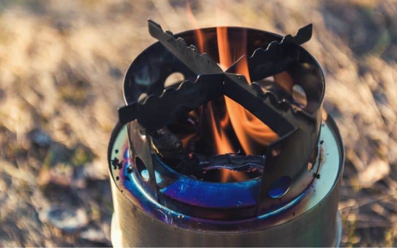 Double walled wood burning camp stove