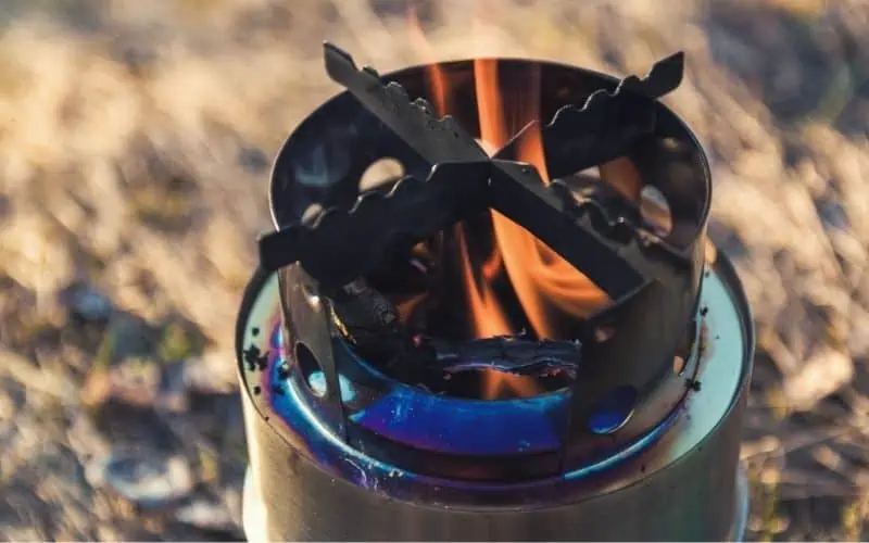 Double walled wood burning camp stove