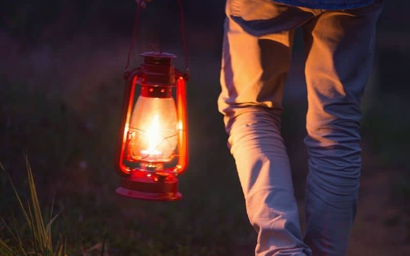 Old fashioned candle lantern