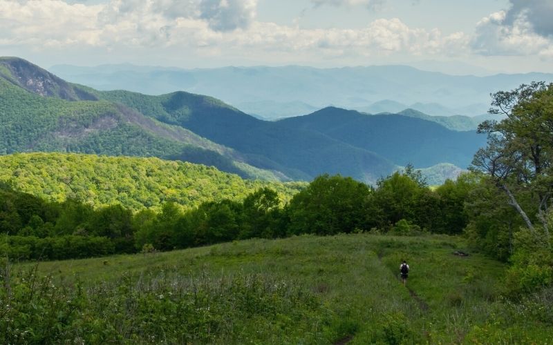 Tiny hiker on the Appalachian Trail massachusetts