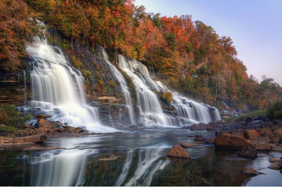 Twin Falls in Rock Island State Park, Tennessee