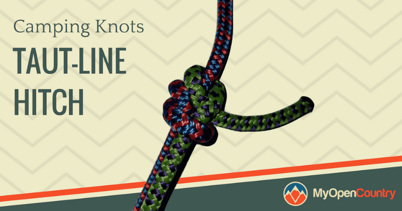 Example of a taut-line hitch camping knot infographic