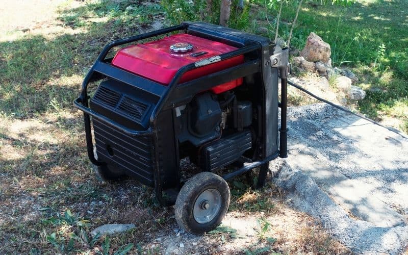 Portable generator with wheels