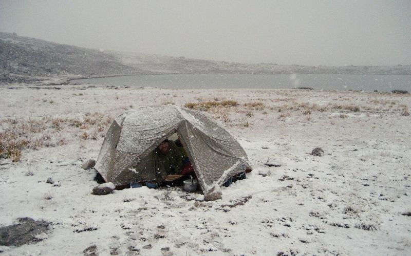 Big Agnes Copper Spur HV UL2 Tent in snow