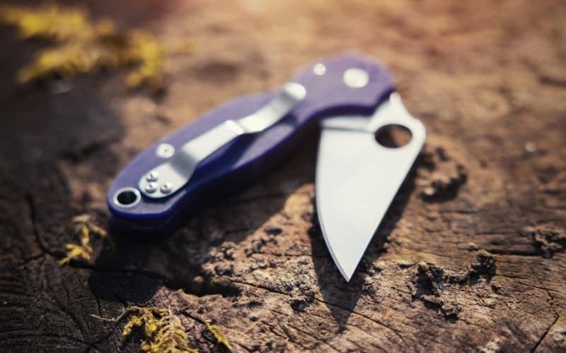 Folding camping knife