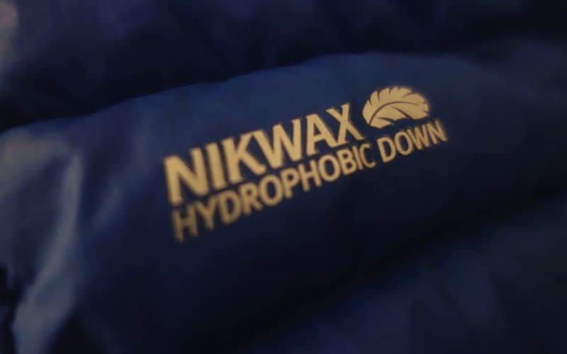 Nikwax hydrophobic down logo close up