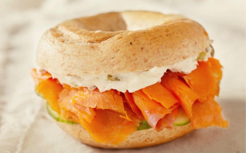 Smoked Salmon and Cream Cheese Bagel