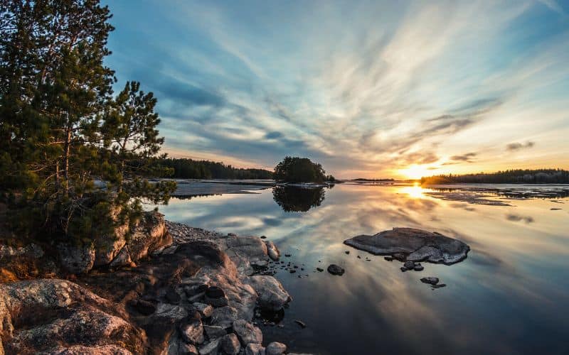 Sunset at Voyageurs National Park Minnesota