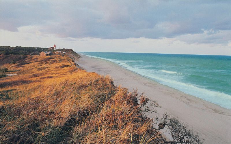 Nauset beach and lighthouse, Cape Cod