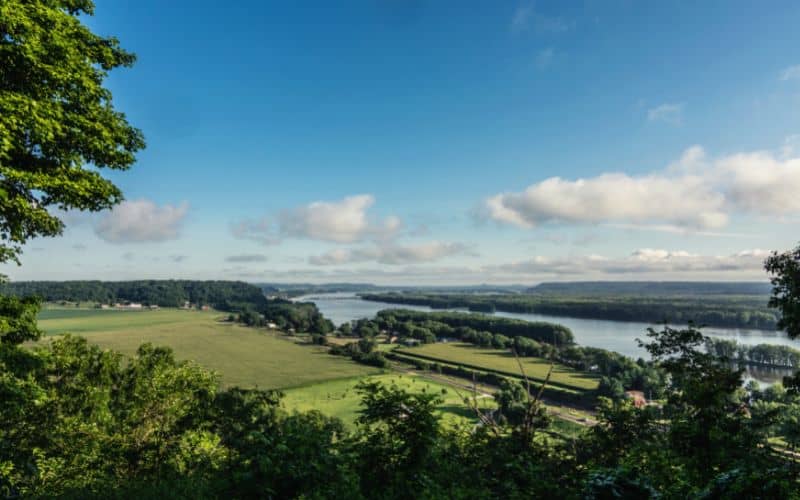 View of the Mississippi River from Iowa