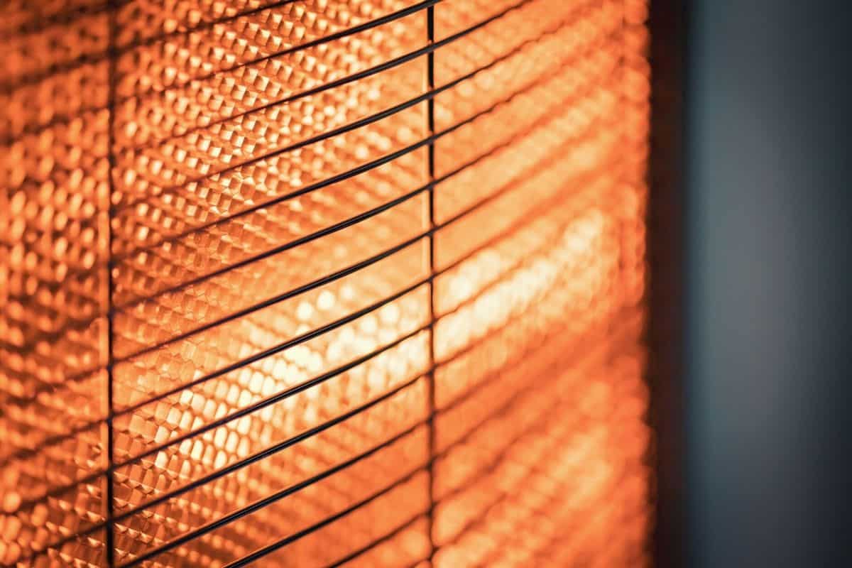 Close up of electric heater