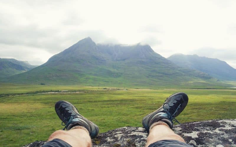 Hiker taking a rest