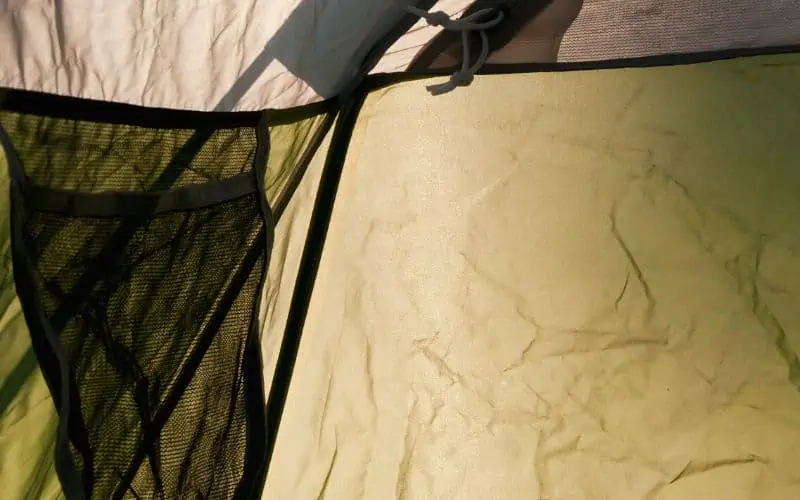 Internal storage pocket inside a tent