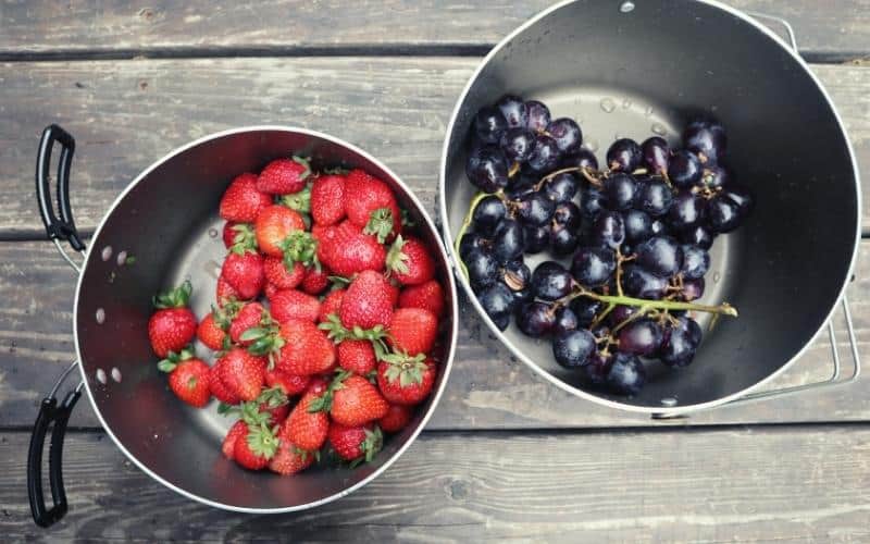 strawberry and grape