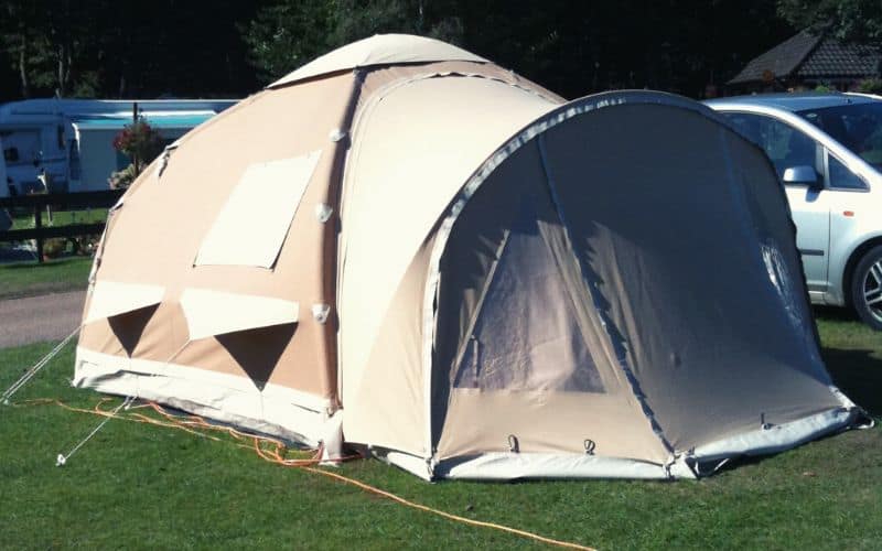 Canvas tent with more vertical walls