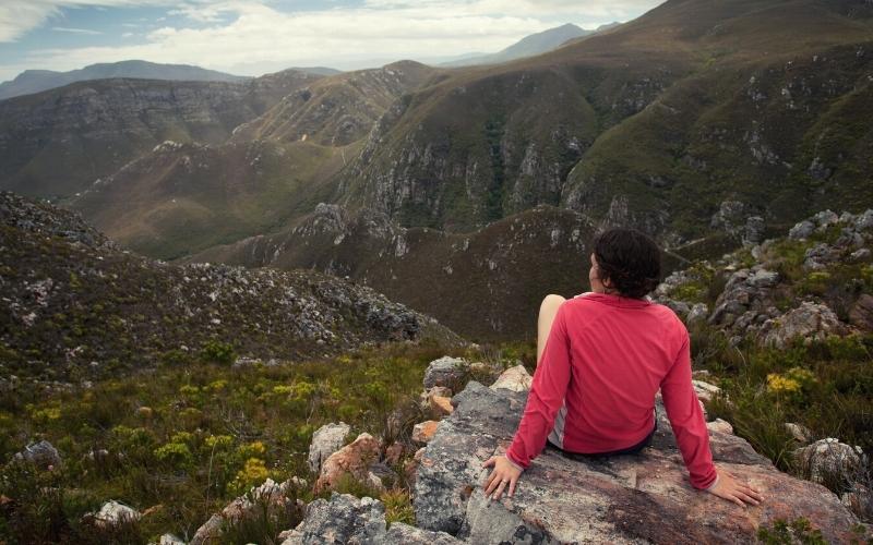 hiker taking a rest