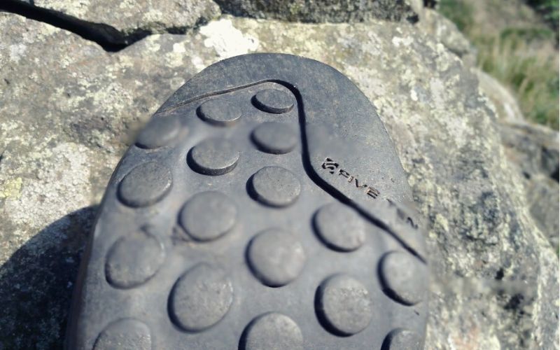 Toe of the sole of Five Ten Guide Tennie shoe