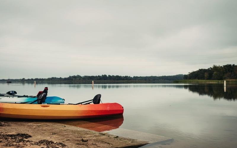 kayaks at lake bastrop north shore park austin texas