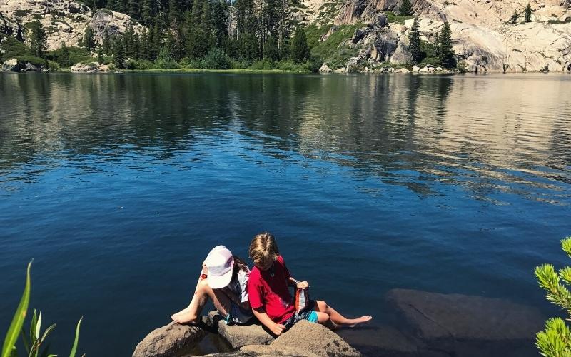 kids at lake tahoe basin california