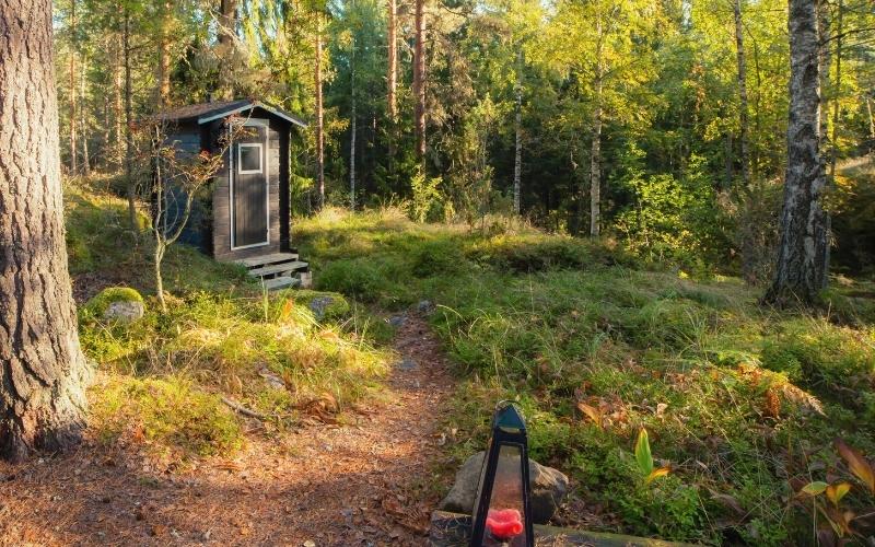 outhouse along the trail