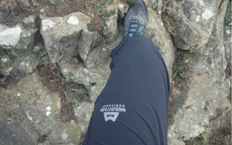 Close up of leg of Mountain equipment ibex pant
