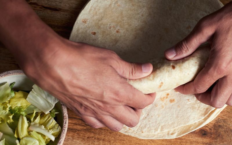Making burritos