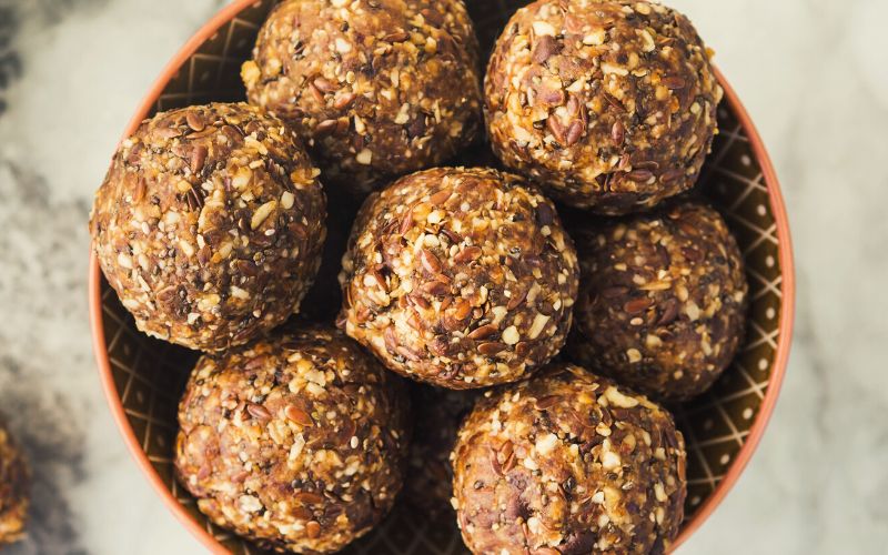 Protein balls in a bowl