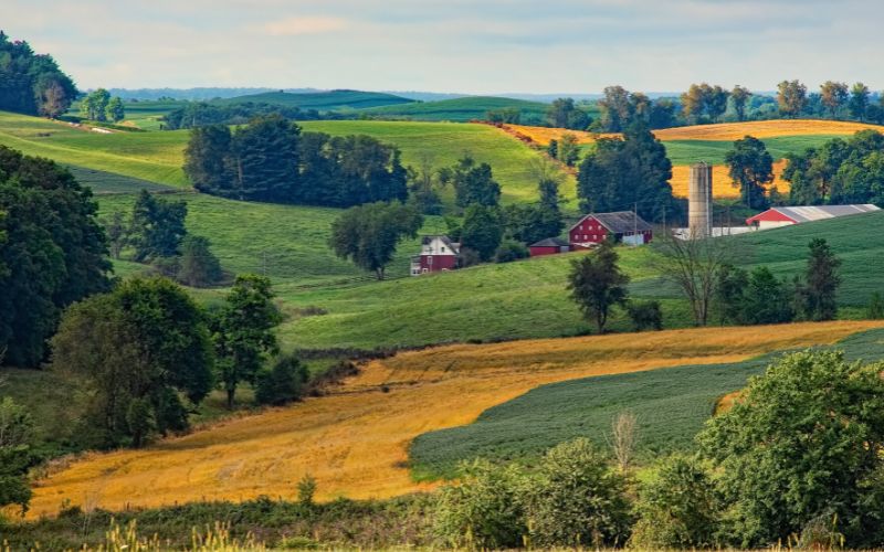 Farmland in the Ohio countryside