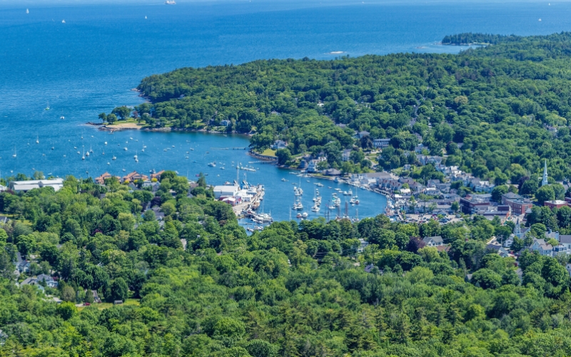 view from the top of mount battie