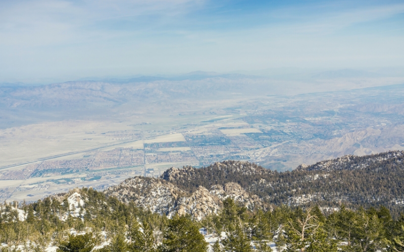 view of palm springs and coachella valley from mount san jacinto southern california