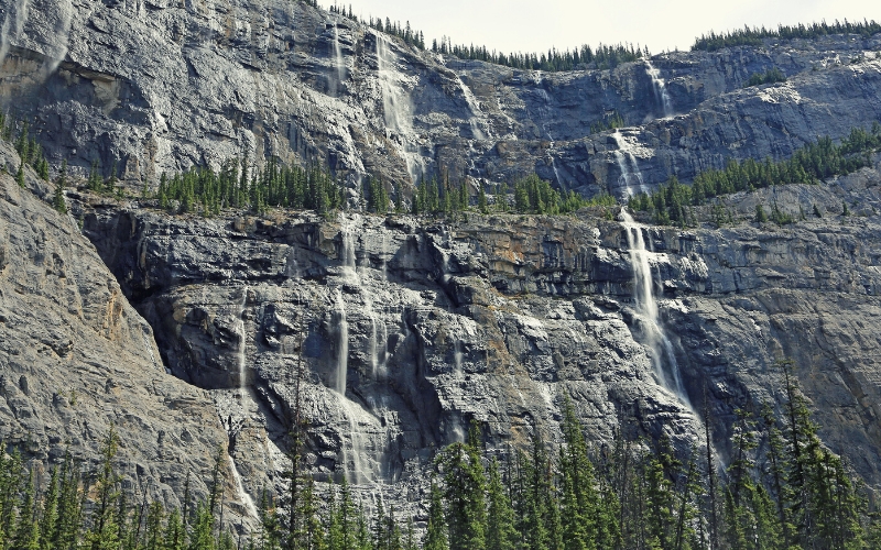 weeping wall banff alberta